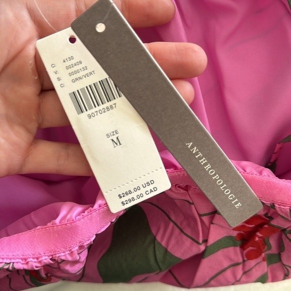 Corey Lynn Calter- NWT Pink and Green Floral Tiered Sleeveless Midi Dress - Picture 8 of 8